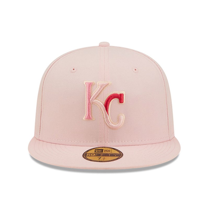 Pink New Era Kansas City Royals MLB Blossom Fitted Cap 59fifty | TJCQ28179