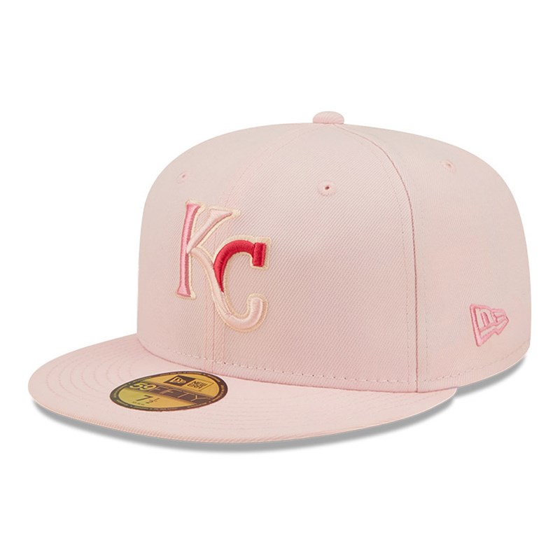 Pink New Era Kansas City Royals MLB Blossom Fitted Cap 59fifty | TJCQ28179