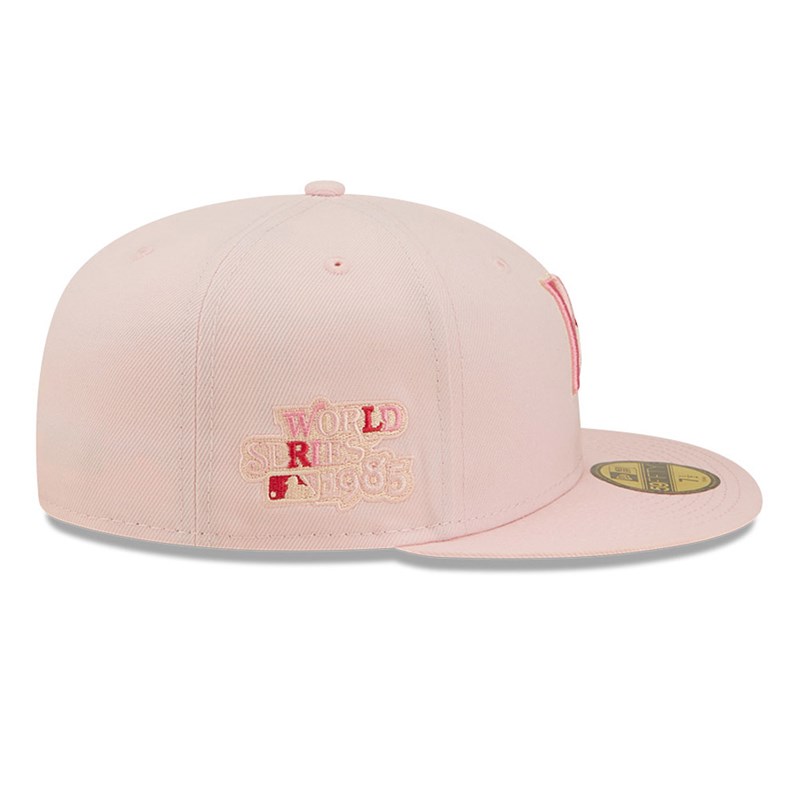 Pink New Era Kansas City Royals MLB Blossom Fitted Cap 59fifty | TJCQ28179