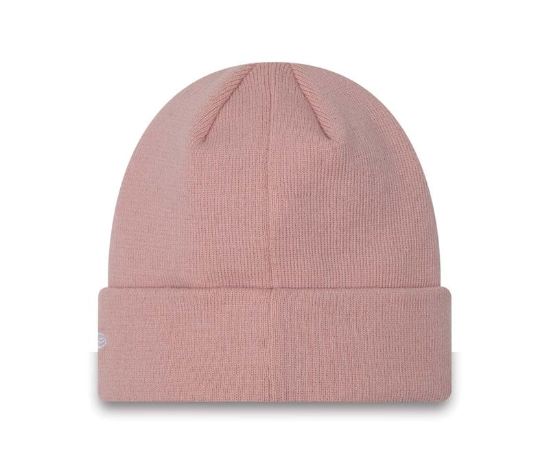 Pink New Era La Dodgers Womens League Essentials Cuff Beanie Hat Knit | UZGH32845