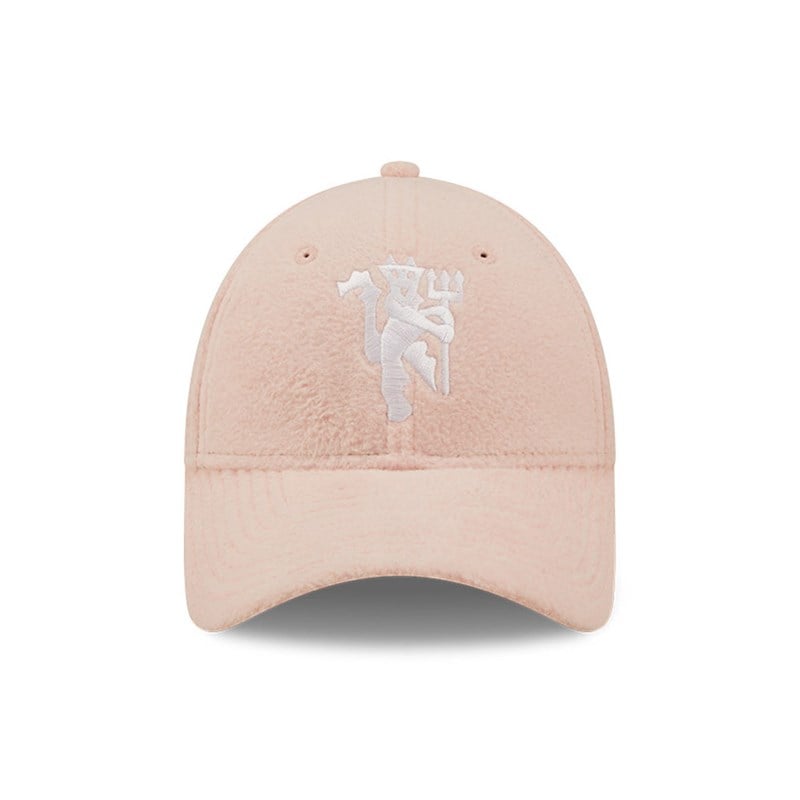 Pink New Era Manchester United Womens Borg Adjustable Cap 9forty | GNWX51627