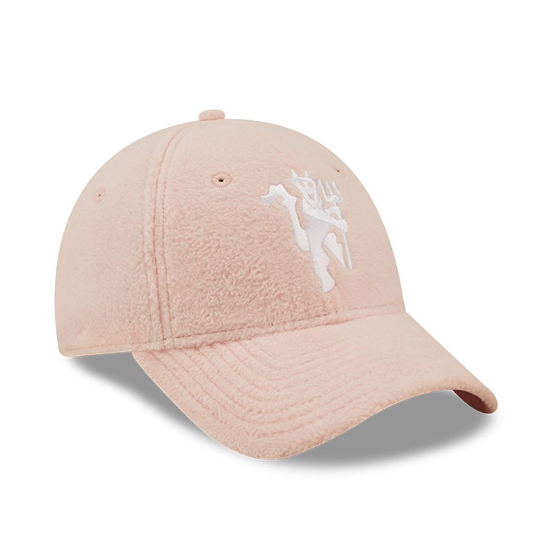 Pink New Era Manchester United Womens Borg Adjustable Cap 9forty | GNWX51627