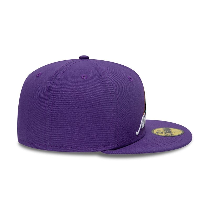 Purple New Era Arizona Diamondbacks Dual Logo Fitted Cap 59fifty | EBXG78230