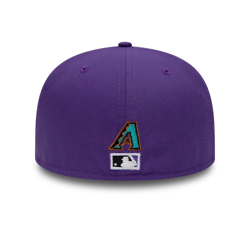 Purple New Era Arizona Diamondbacks Dual Logo Fitted Cap 59fifty | EBXG78230