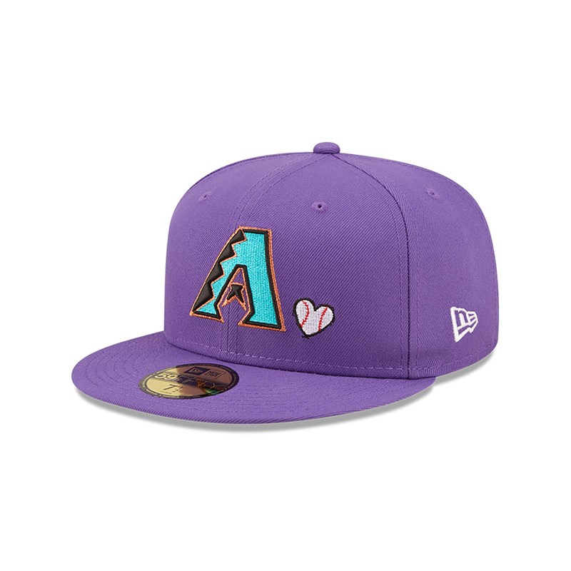 Purple New Era Arizona Diamondbacks MLB Team Heart Fitted Cap 59fifty | RYPG12603