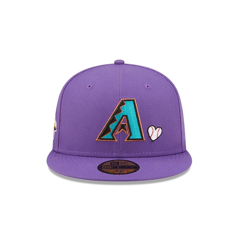 Purple New Era Arizona Diamondbacks MLB Team Heart Fitted Cap 59fifty | RYPG12603