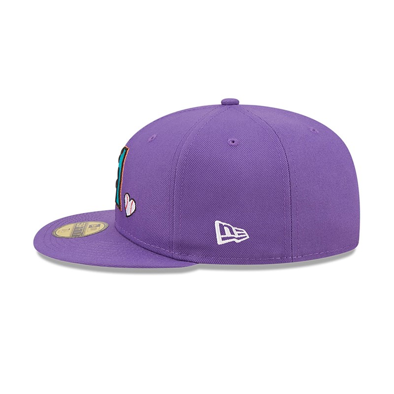 Purple New Era Arizona Diamondbacks MLB Team Heart Fitted Cap 59fifty | RYPG12603