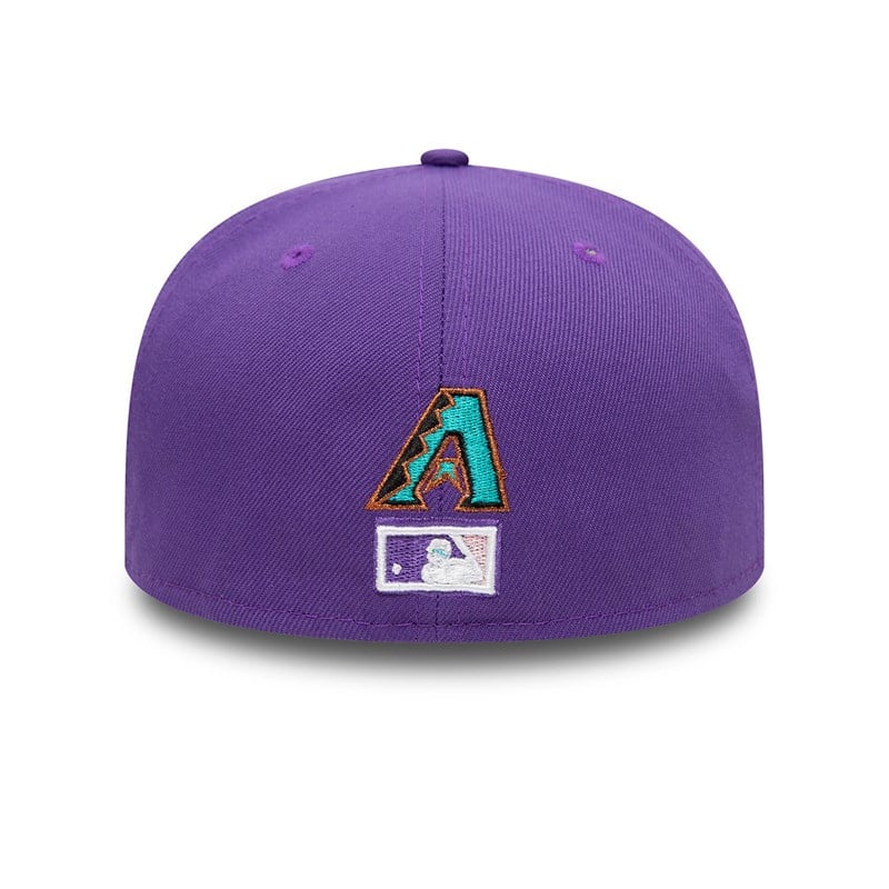 Purple New Era Arizona Diamondbacks Side Patch Bloom Fitted Cap 59fifty | QYWN19523