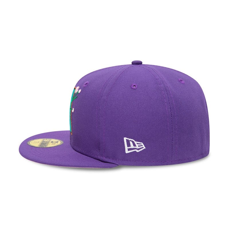 Purple New Era Arizona Diamondbacks Side Patch Bloom Fitted Cap 59fifty | QYWN19523