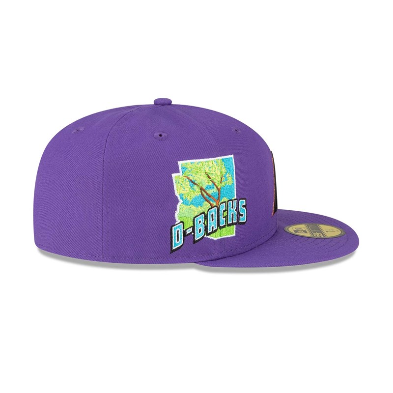 Purple New Era Arizona Diamondbacks Stateview Fitted Cap 59fifty | MJCY61723