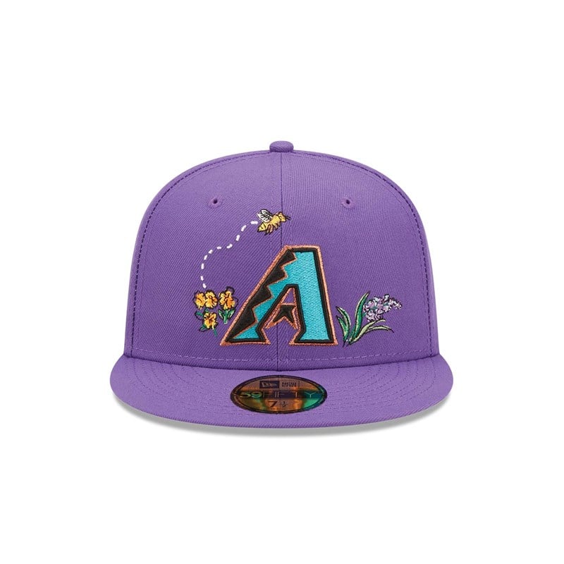 Purple New Era Arizona Diamondbacks Watercolour Floral Cap 59fifty | LNVJ78123