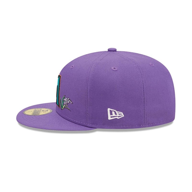 Purple New Era Arizona Diamondbacks Watercolour Floral Cap 59fifty | LNVJ78123