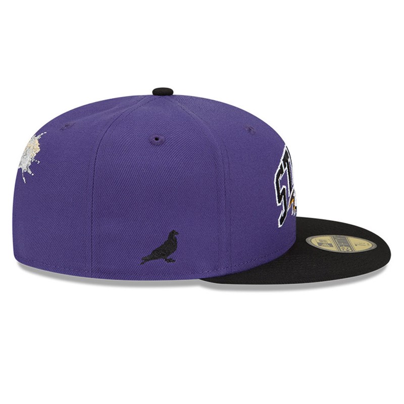 Purple New Era Baltimore Ravens X Staple Fitted Cap 59fifty | BROT62178