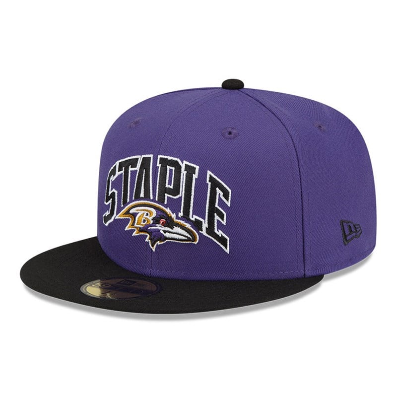 Purple New Era Baltimore Ravens X Staple Fitted Cap 59fifty | BROT62178