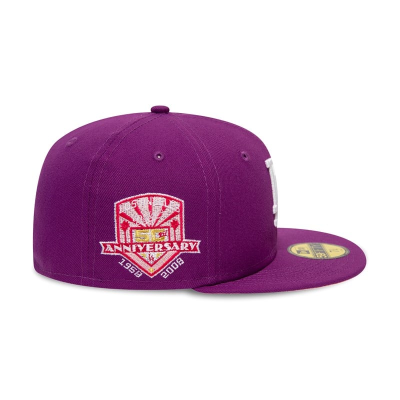 Purple New Era La Dodgers Fitted Cap 59fifty | BDAX28503