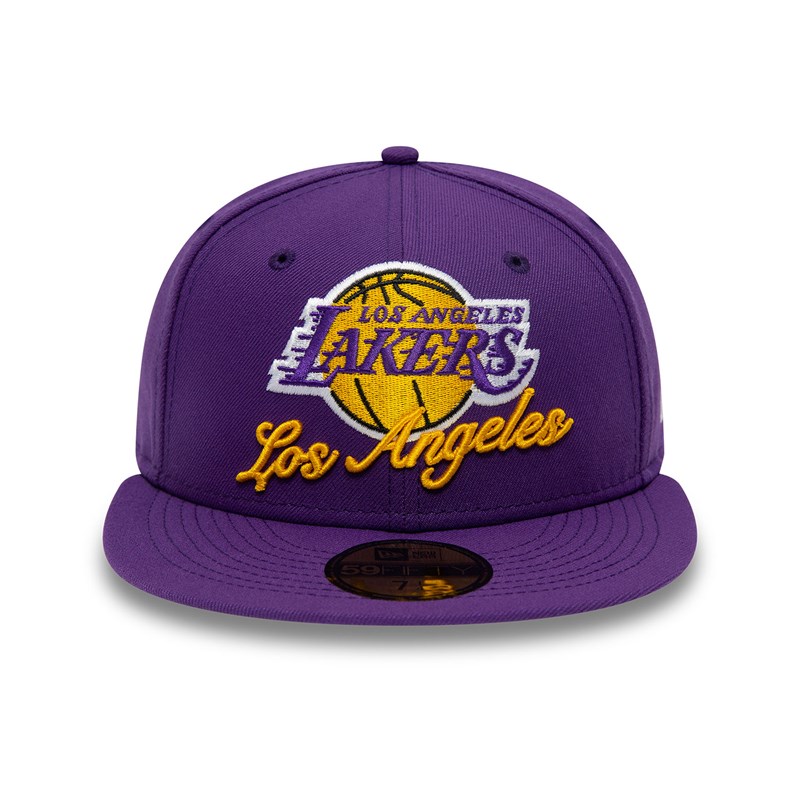 Purple New Era La Lakers Dual Logo Fitted Cap 59fifty | ZPEX04765