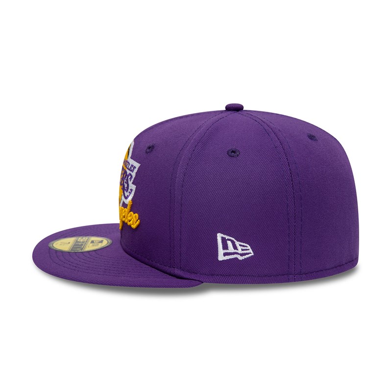 Purple New Era La Lakers Dual Logo Fitted Cap 59fifty | ZPEX04765