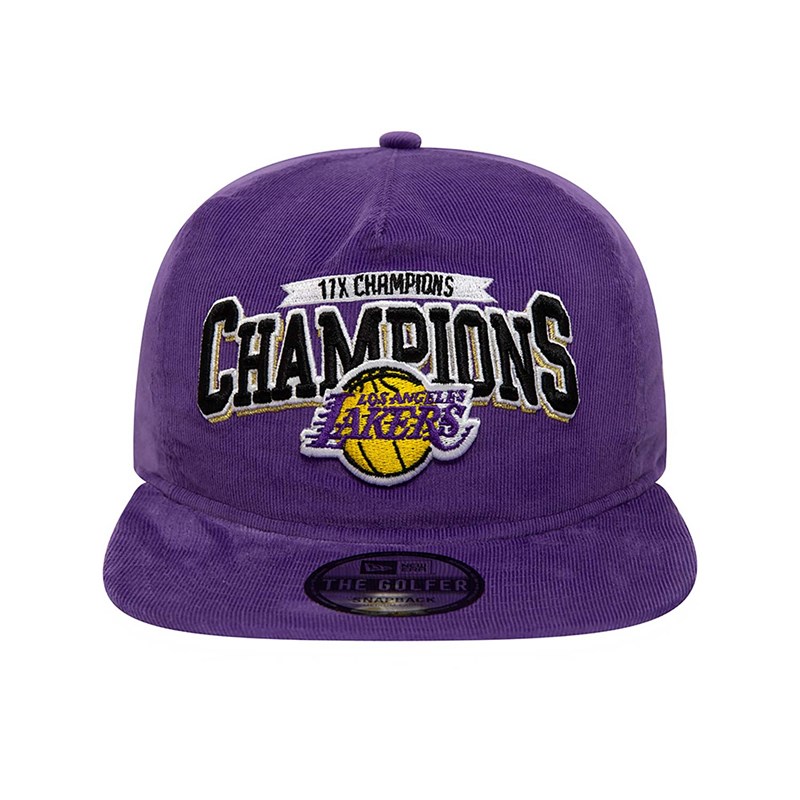 Purple New Era La Lakers League 17x Champions Golfer Cap Snapback | KSMB26180