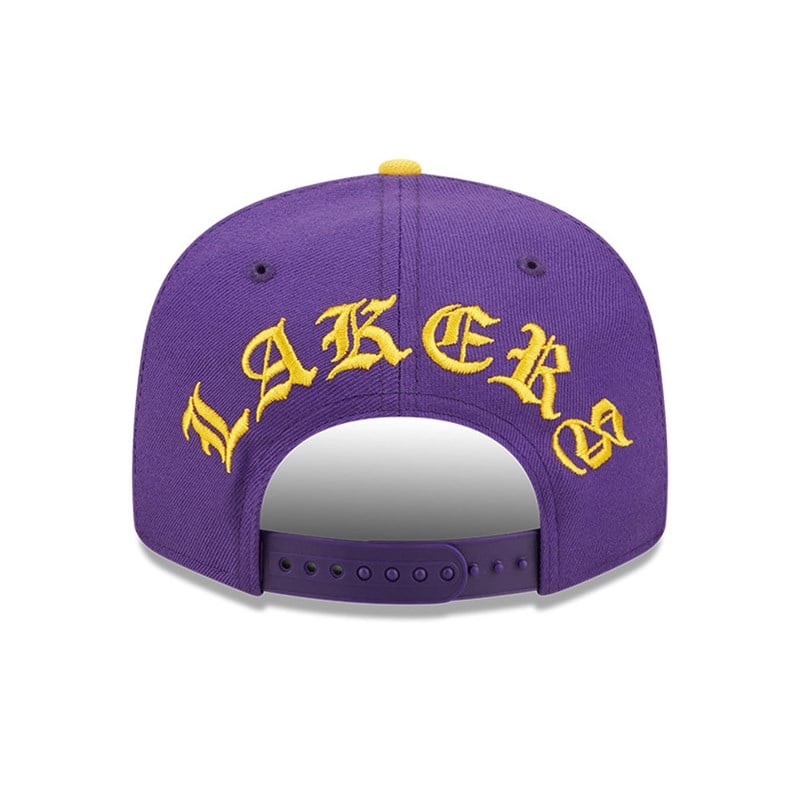 Purple New Era La Lakers NBA Letter Arch Cap 9fifty | MTGL89136