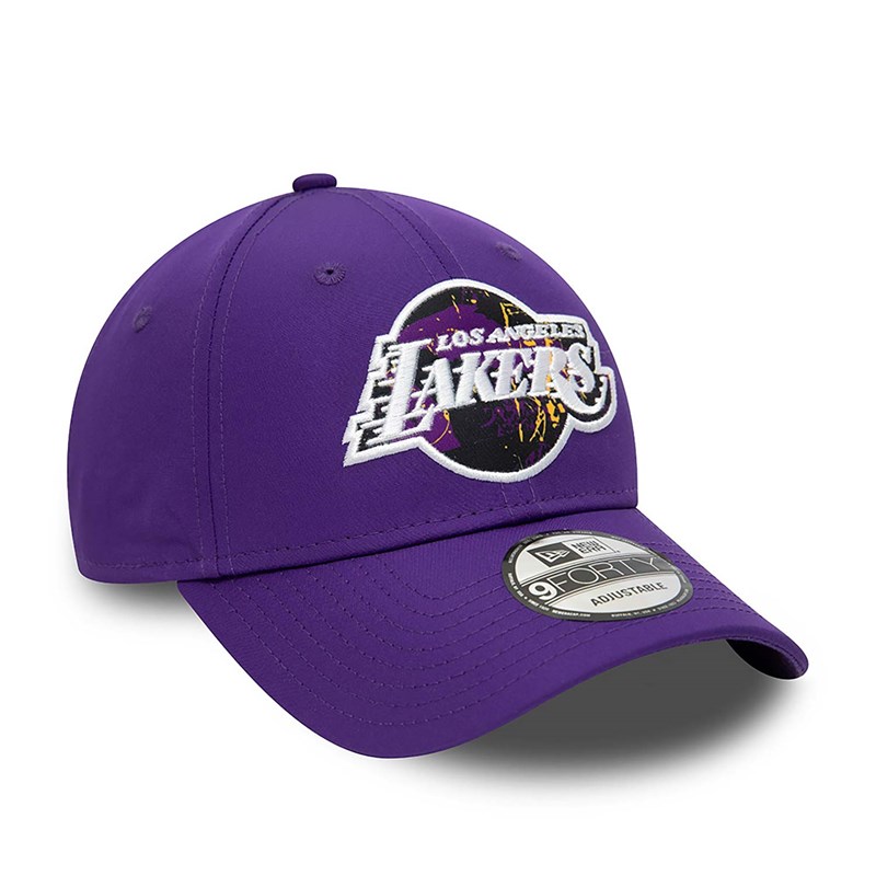 Purple New Era La Lakers Print Infill Cap 9forty | CKYS50136