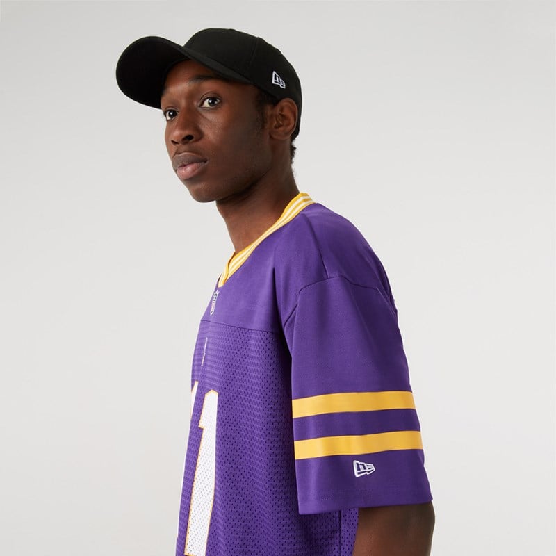 Purple New Era Minnesota Vikings Oversized Jersey T-Shirt | IGQU26947