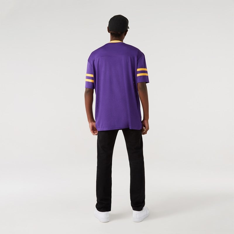 Purple New Era Minnesota Vikings Oversized Jersey T-Shirt | IGQU26947