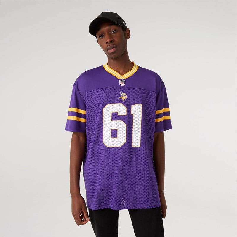 Purple New Era Minnesota Vikings Oversized Jersey T-Shirt | IGQU26947