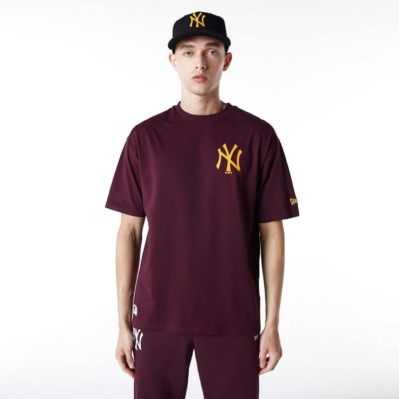 Purple New Era New York Yankees Essentials Oversized T-Shirt | UFGJ59368