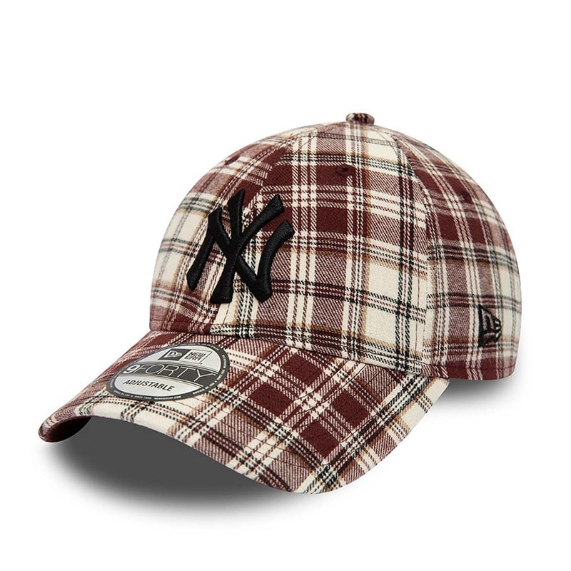 Purple New Era New York Yankees Plaid Adjustable Cap 9forty | NTPK90231