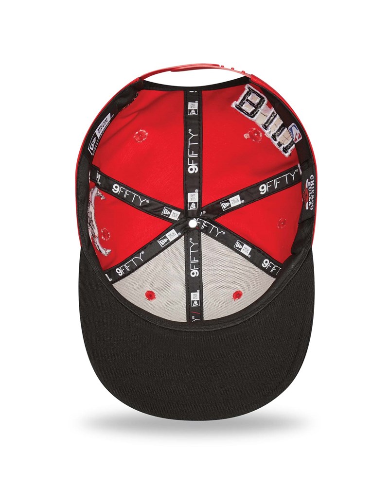 Red New Era Chicago Bulls All Over Patch Cap 9fifty | MENL64850