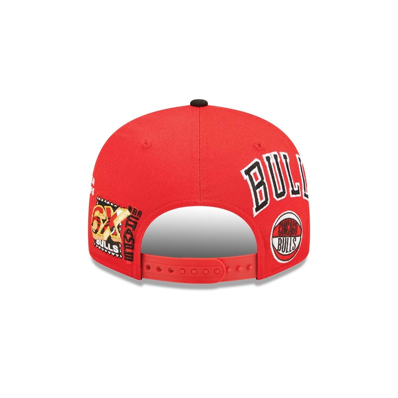 Red New Era Chicago Bulls All Over Patch Cap 9fifty | MENL64850