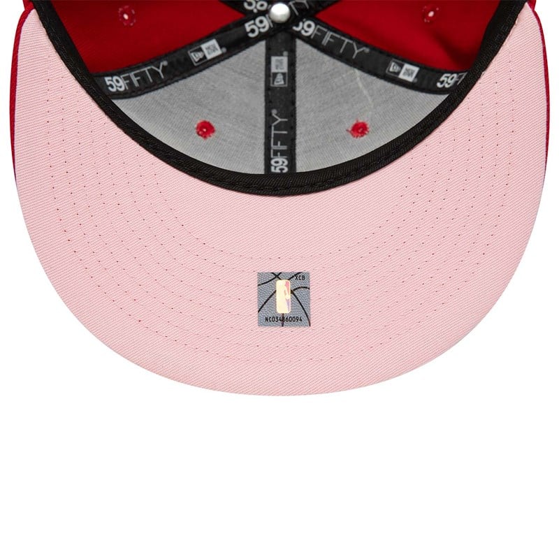 Red New Era Chicago Bulls Chain Stitch Heart Fitted Cap 59fifty | GYXO30278