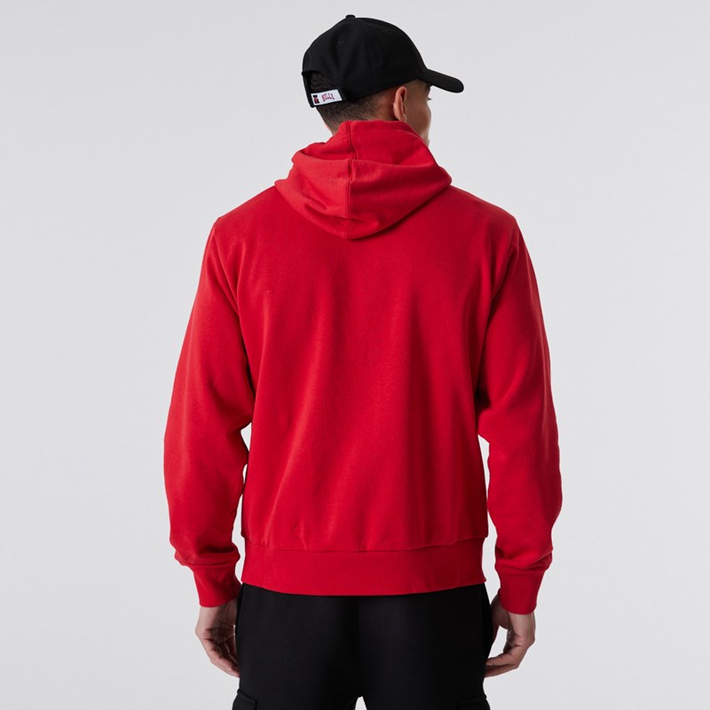 Red New Era Chicago Bulls NBA Outline Logo Hoodie | CPBX32197