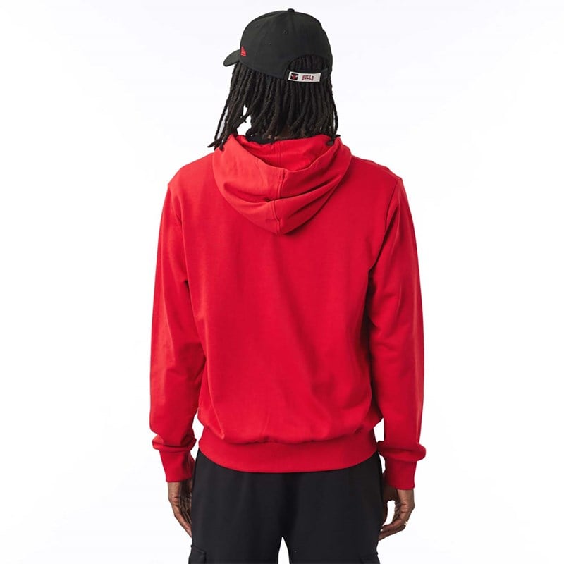 Red New Era Chicago Bulls NBA Script Hoodie | KZCT10538