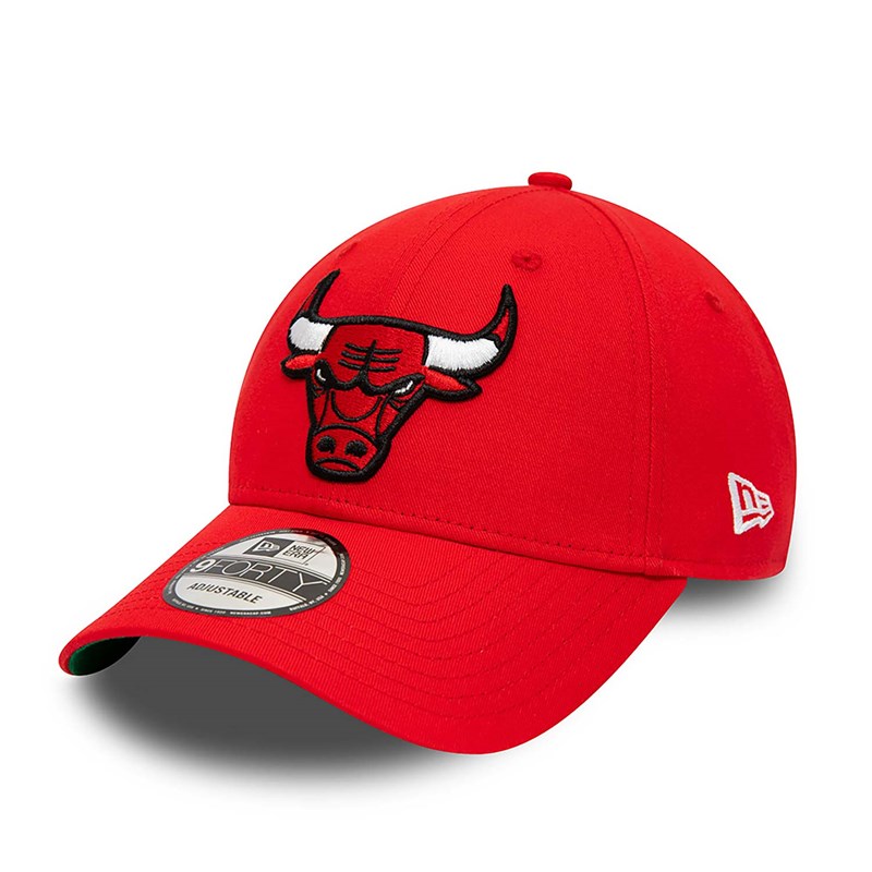 Red New Era Chicago Bulls Team Side Patch Adjustable Cap 9forty | QCED06918