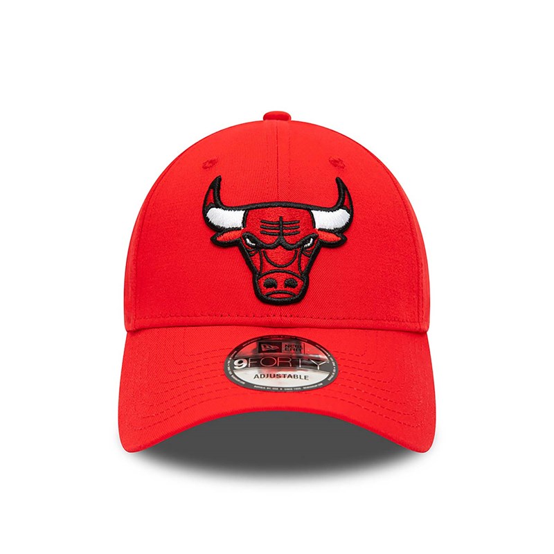 Red New Era Chicago Bulls Team Side Patch Adjustable Cap 9forty | QCED06918