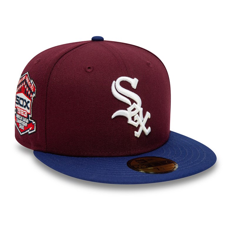 Red New Era Chicago Sox Fall Colours Contrast Visor Fitted Cap 59fifty | YOZF38705