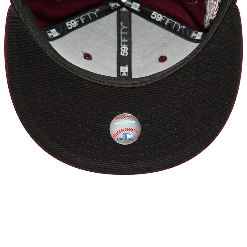 Red New Era Chicago Sox Fall Colours Fitted Cap 59fifty | JAVI56791