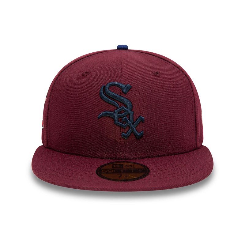 Red New Era Chicago Sox Fall Colours Fitted Cap 59fifty | JAVI56791