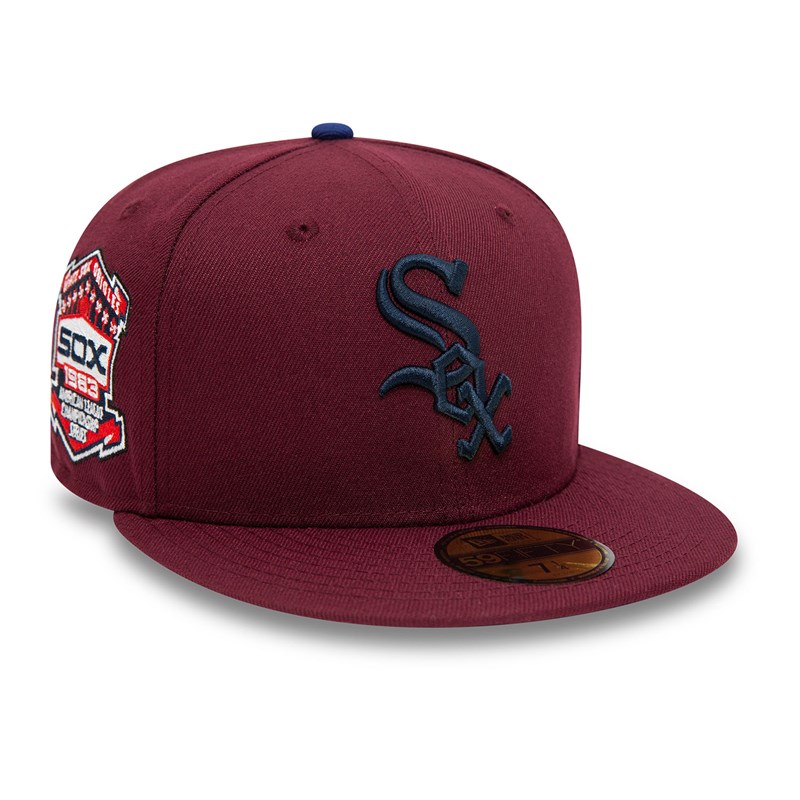 Red New Era Chicago Sox Fall Colours Fitted Cap 59fifty | JAVI56791