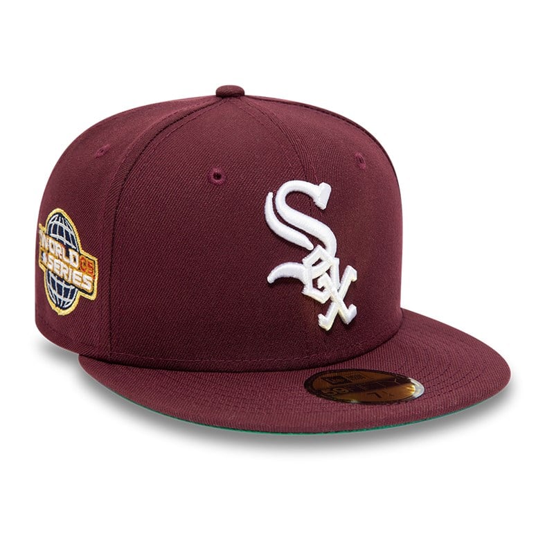 Red New Era Chicago Sox Side Patch Fitted Cap 59fifty | FJWQ41697