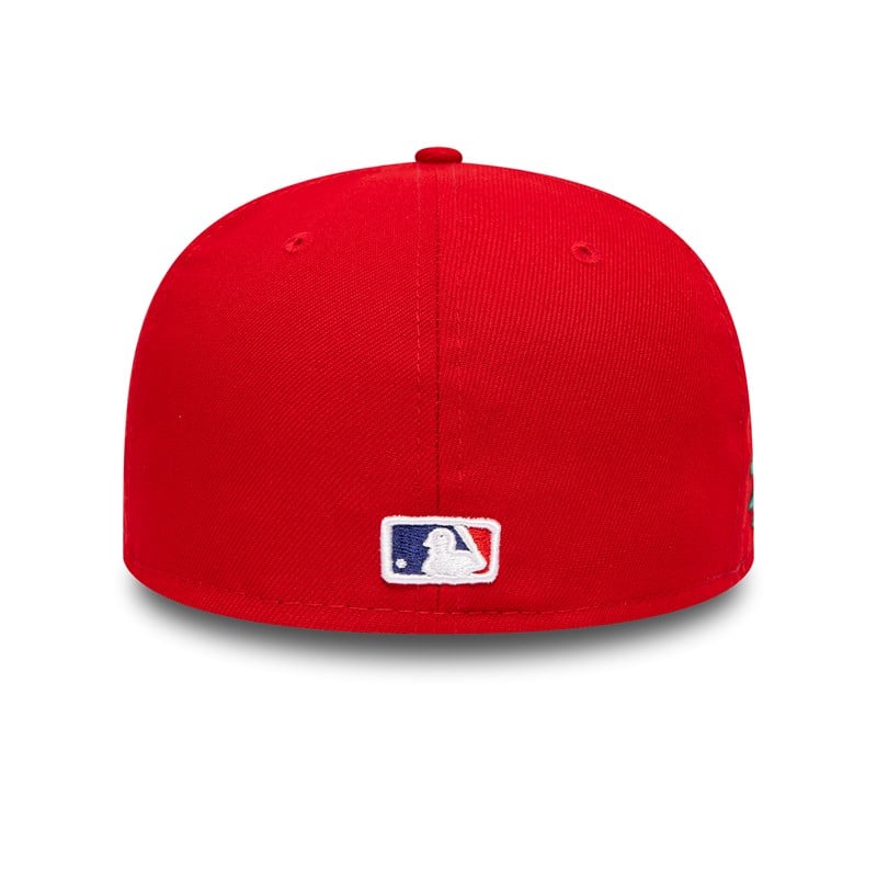 Red New Era Cincinnati Reds Groovy Fitted Cap 59fifty | GKTQ96531