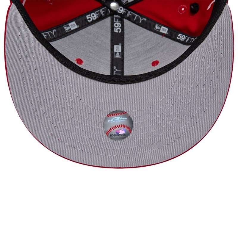 Red New Era Cincinnati Reds Historic Champs Fitted Cap 59fifty | YDZX28706