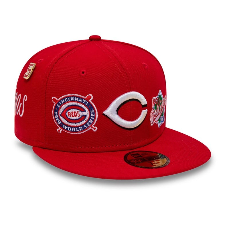 Red New Era Cincinnati Reds Historic Champs Fitted Cap 59fifty | YDZX28706