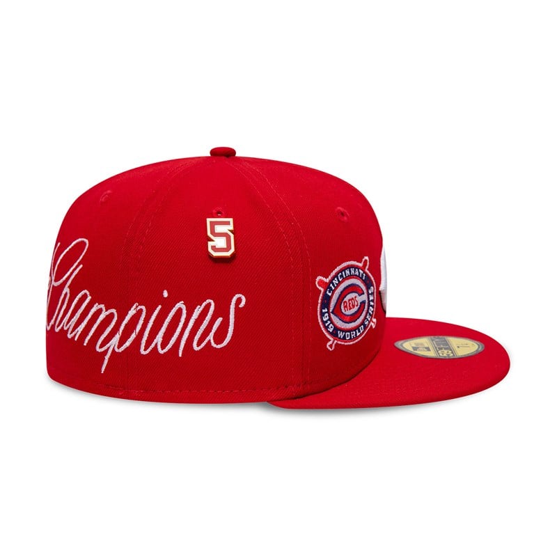 Red New Era Cincinnati Reds Historic Champs Fitted Cap 59fifty | YDZX28706