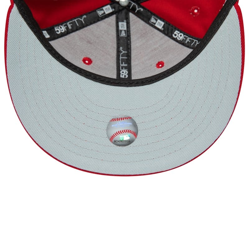 Red New Era Cincinnati Reds National League Stadium Fitted Cap 59fifty | IXNM65948