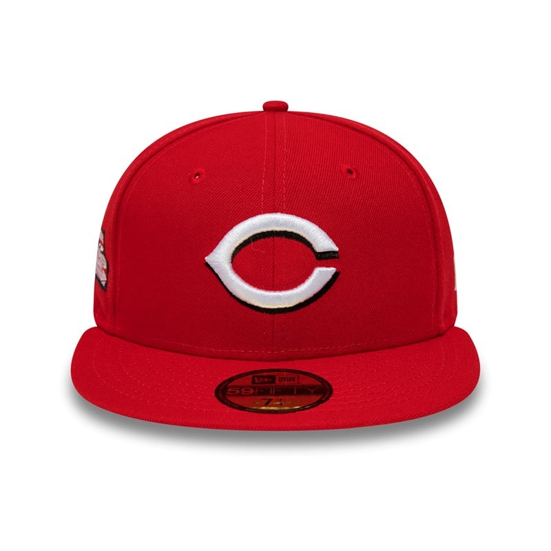 Red New Era Cincinnati Reds National League Stadium Fitted Cap 59fifty | IXNM65948