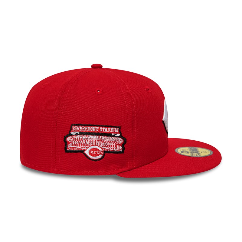 Red New Era Cincinnati Reds National League Stadium Fitted Cap 59fifty | IXNM65948