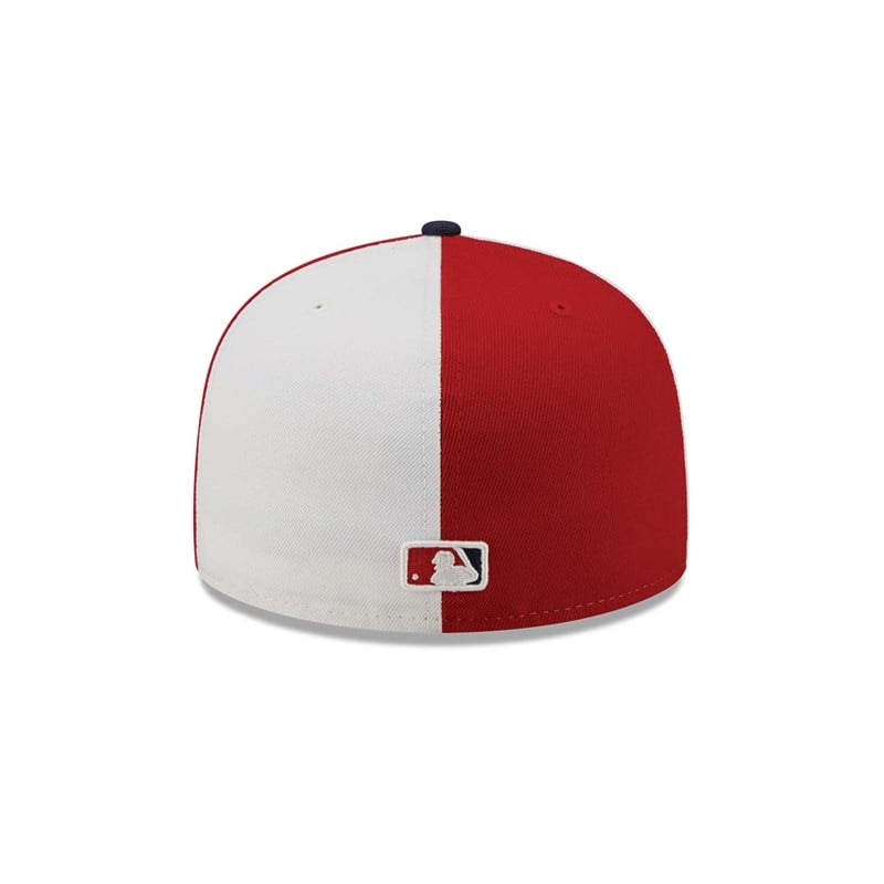 Red New Era Cincinnati Reds Pinwheel Americana Fitted Cap 59fifty | PEYO09271