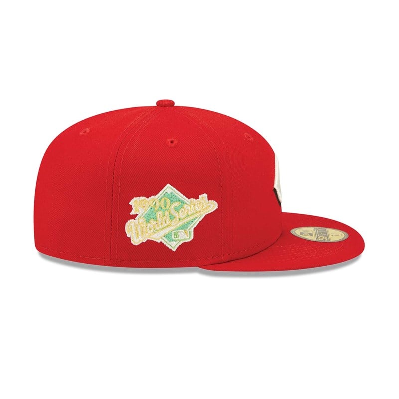 Red New Era Cincinnati Reds Pop Fitted Cap 59fifty | SLEK46297